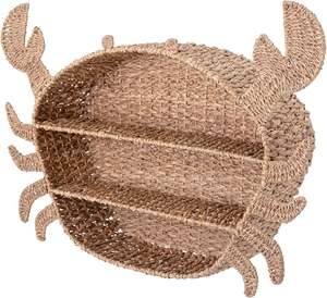 Estante infantil de alta calidad con forma de cangrejo, decoración de pared de mimbre natural para habitación infantil, adorable almacenamiento y exhibición para guardería. - Product Image 3