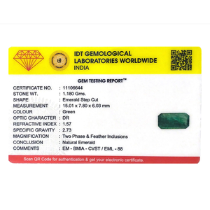 Natural Zambian Emerald 5.9 Carat Loose Gemstone Emerald Cut for Fine Jewelry - Product Image 4