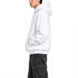 Sweat-shirt à capuche personnalisé pour homme, coupe ample, mode hiver, confortable, avec poche kangourou - Product Image 3