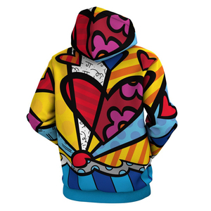 Sweat à capuche pour chat en sublimation, imprimé dessin animé coloré, en molleton de coton, écologique, respirant, coupe classique, décontracté, streetwear d'automne - Product Image 4