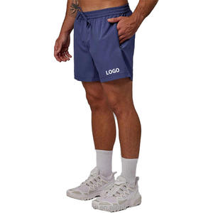 High Quality Breathable Double <b>Layer</b> Polyester Spandex Gym Running Shorts Drawstring Closure <b>Mid</b> Waist for Men Yoga Sport - Product Image 4