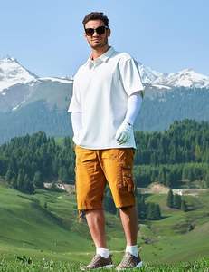 Shorts cargo pour homme avec 8 poches, décontractés, longueur au-dessus du genou, coupe ample, pour le travail, la pêche, la randonnée - Product Image 5