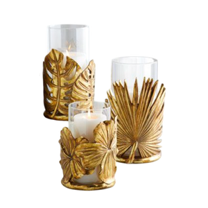 <b>Black</b> Geometric Iron Lantern Candle Holder Heat Resistant Home Decoration Designer Metal Glass Votives Candle Holder - Product Image 2