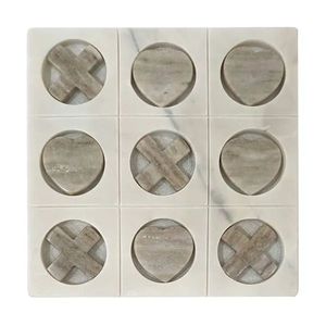 Hot Selling Marble Noughts And Crosses <b>Board</b> Handmade Stone Tabletop Decor Game Gift for Luxury Modern Home Collection Set - Product Image 6