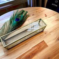 Portagioie personalizzato di lusso Set in ottone e vetro fatto a mano classico elegante Vintage dimensioni personalizzate decorazioni per la casa