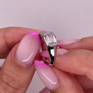 Anillo de diamante cultivado en laboratorio de 1 quilate, certificado IGI, corte redondo, anillo de compromiso, oro de 14k, regalo para ella - Product Image 4