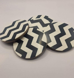 Posavasos decorativo de estilo clásico con incrustaciones de hueso, hecho a mano con incrustaciones de hueso de alta calidad. - Product Image 1