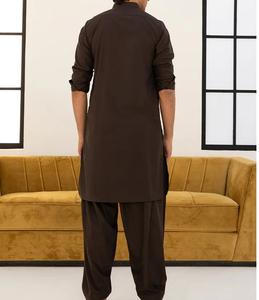 Shalwar Kameez Pathani traditionnel pour homme, tenue culturelle pakistanaise, tissu respirant et extensible, couleur et taille personnalisables - Product Image 4