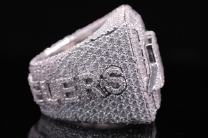 Fully <b>Iced</b> Design Hip Hop Moissanite Diamond <b>Ring</b> Sterling Silver Moissanite Urban Hip Hop Unisex <b>Ring</b> for Wedding - Product Image 3