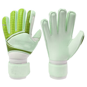 Gants de gardien de but de football professionnels, paume en latex blanc, impression en caoutchouc injecté de silicone, respirants, ajustables, à fermeture auto-agrippante, pour l'extérieur - Product Image 2