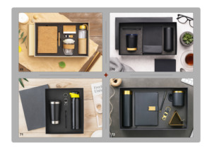 Custom Business Promotional <b>Gift</b> <b>Set</b> PU Leather Diary Pen Coffee Tumbler Embossed Printing Customized Color for Graduation Back - Product Image 4