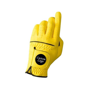 Men's Durable Genuine Sheepskin Golf Gloves Custom Logo Soft Breathable Cabretta Material Left/Right Hand Sports <b>Applicable</b> - Product Image 1