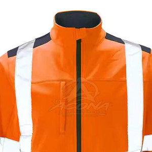 Vestes de travail pour hommes, respirantes, grande taille, haute visibilité, certifiées CE, en polyester, finition résistante à l'eau, durables - Product Image 6