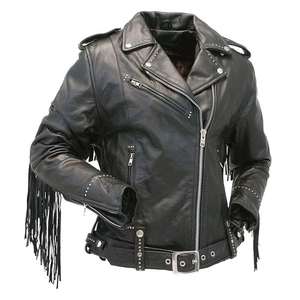 Blouson en cuir matelassé respirant à manches courtes pour femme, idéal pour la moto, en velours côtelé véritable tissé, qualité OEM supérieure - Product Image 4