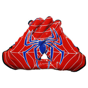<b>Spider</b>-<b>Man</b> Full Finger <b>Gloves</b> Red Blue Web Design Unisex Sports <b>Glove</b> All Seasons Non-Slip Hook Loop Closure PU Material - Product Image 5