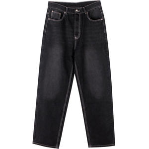 Jeans de mezclilla transpirables al por mayor ODM para hombre, pantalones ajustados tipo lápiz con estampado lavado a la piedra - Product Image 4