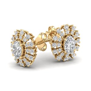 REYES Wholesale Price 925 Sterling <b>Silver</b> Wedding Gift Jewelry Oval Cut 1.75 Carat Moissanite <b>Stud</b> Halo Earrings For Women - Product Image 6
