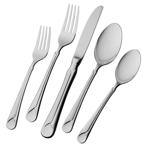 Stainless Steel Fork Spoon Knife Silver <b>Cutlery</b> <b>Set</b> Luxury Wedding Flatware <b>Sets</b> Elegant Design Mirror Polish Durable <b>Reusable</b> - Product Image 4