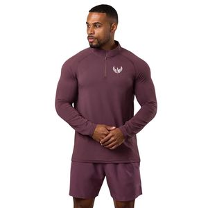 <b>Mens</b> Seamless Quarter Zip Athletic <b>Pullover</b> Long Sleeve Performance Training Top Breathable Gym Running Sports Activewear Shirt - Product Image 2