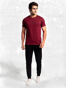 Camiseta Personalizada para Hombre con Cuello Redondo, Poliéster y Algodón, Transpirable, Súper Suave, Manga Corta, Diseño Sólido, Tejido de Punto, Uso Diario Informal - Product Image 3