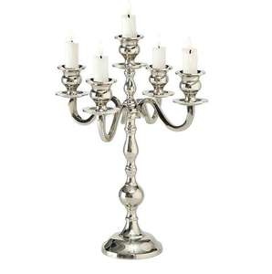 Candélabre décoratif en métal, disponible en design argent antique, parfait pour les dîners formels, les mariages et la décoration intérieure, pièce maîtresse. - Product Image 1