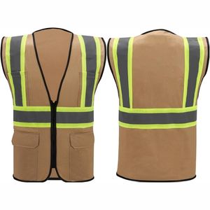 Gilet de sécurité réfléchissant pour hommes, haute visibilité, séchage rapide, respirant, vêtements de travail de construction - Product Image 4