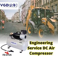 Compresseur d'air professionnel de petite taille, puissant et robuste, résistant aux intempéries, 24 V CC, sans huile, avec réservoir de 25 litres