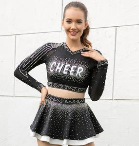 Uniformes de animadoras de alta calidad para clubes femeninos, uniformes de baile al por mayor, uniformes de animadoras personalizados por sublimación, uniformes de animadoras. - Product Image 3