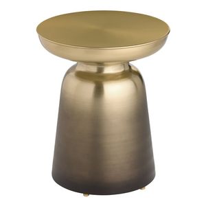 Table d'appoint industrielle en métal finition dorée, mobilier moderne, table d'appoint décorative pour canapé et chambre à coucher - Product Image 6