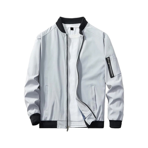 Chaqueta Bomber Casual de Invierno Unisex de Alta Calidad al por Mayor con Cierre de Cremallera, Chaquetas Bomber con Cuello Mao de Diseño Personalizado - Product Image 1