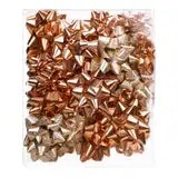 Custom Butterfly Bow Gift <b>Ribbons</b> Polyester Woven Metallic Rose Gold Silver Christmas Decorations 24pcs Set - Product Image 2