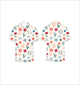 Men's <b>White</b> Multicolor Floral Print <b>Polo</b> Shirt Short Sleeve Casual Summer Fashion Shirt - Product Image 3