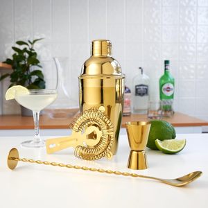 Ensemble de cuillères, passoires, doseurs et shakers en acier inoxydable plaqué or, de qualité supérieure et au design moderne, avec logo personnalisé, pour bars et barmans, à prix abordable - Product Image 5