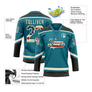 Jersey de Hockey sobre Hielo para Hombre, Servicio OEM en Grandes Cantidades, Personaliza Tu Propio Jersey Deportivo, Disponible en Stock - Product Image 3