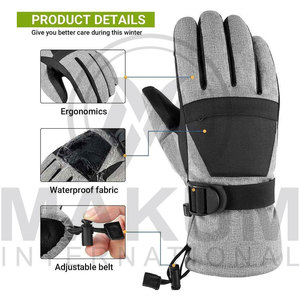Guantes de Esquí Impermeables de Alto Rendimiento para Invierno, Guantes Térmicos Aislantes con Agarre Antideslizante para Snowboard y Esquí - Product Image 4