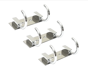 2 Pin Premium SS202 Stainless Steel Cloth <b>Hook</b> Modern Wall Mount Heavy Duty Rustproof <b>Kitchen</b> Coat Towel Door Hanger - Product Image 1