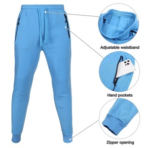 Ensemble de survêtement bleu clair à capuche pour homme, couleur unie, décontracté, avec sweat-shirt et pantalon long et poches latérales - Product Image 6