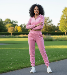 Conjunto Deportivo de Terciopelo para Mujer, Invierno, Color Negro, Cómodo, Peso Medio, con Cordón Ajustable, Antibacterial, Casual, para San Valentín - Product Image 4