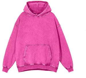 Sudadera con Capucha Morada Unisex, Holgada, Informal, de Manga Larga, Color Sólido, con Cordón Ajustable y Bolsillos Laterales - Product Image 4
