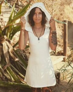 Vestido Mini con Capucha Blanco de Moda 2026, Top Bohemio de Algodón para Festival, Atuendo de Fiesta de Verano para Mujer - Product Image 2