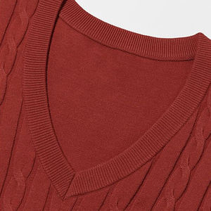 Pull-over homme en maille jacquard, manches longues, tissu chaud et doux, mélange de coton et de laine. - Product Image 3