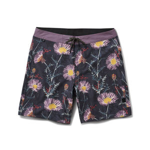 Shorts de bain décontractés pour hommes, séchage rapide, taille à cordon de serrage avec poches, imprimé palmiers, tissu polyester, logo personnalisé, plage, surf - Product Image 3