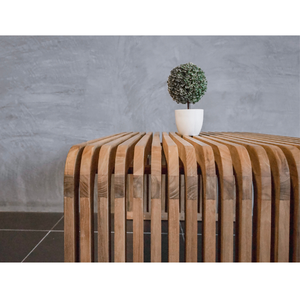 Table basse en teck massif moderne à prix abordable, bois minimaliste séché au four, Indonésie, restaurant - Product Image 5