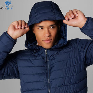 Wholesale Men'<b>s</b> Hooded Puffer <b>Jacket</b> Lightweight Quilted Windproof Winter Casual <b>Jacket</b> Polyester Filling Zipper Closure - Product Image 6