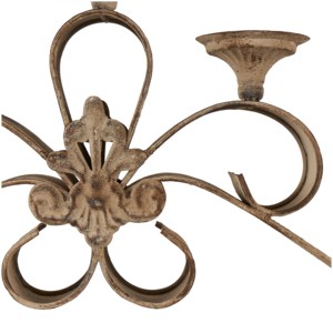 Candélabre en métal finition vintage, porte-bougie à 5 bras, centre de table antique, décoration de luxe pour la maison et les mariages - Product Image 4
