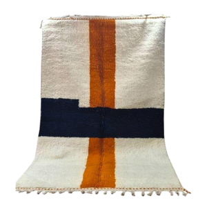 Alfombra única marroquí Beni Ourain hecha a mano marroquí Boho Beni Ourain alfombra Albertina Alfombra de lana anudada a mano por ITHL - Product Image 2