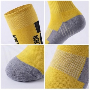 North Approach <b>Knee</b> <b>High</b> <b>Socks</b> Yellow Breathable Soccer <b>Socks</b> for Adults Summer Sport Wear - Product Image 4