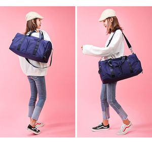 Sac de sport extensible imperméable avec fermeture éclair, compartiment sec/humide, compartiment à chaussures, grande capacité, personnalisable avec logo, pour le fitness et les voyages - Product Image 4