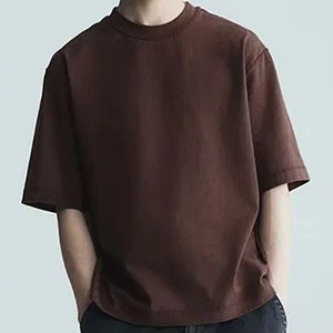 เสื้อยืดคอกลมแขนสั้นผู้ชาย ทรงปกติ สีพื้น ผ้าฝ้ายระบายอากาศ ใส่สบายๆ - Product Image 2