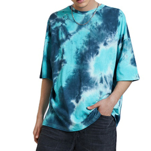 T-shirt en coton 100% pour homme, tie-dye, blanc, brodé, coton de haute qualité, polyester, impression de logo personnalisée en quantité, t-shirts pour homme - Product Image 4
